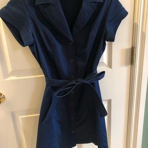 Evan-Picone Denim Dress w/ Collar & Belt